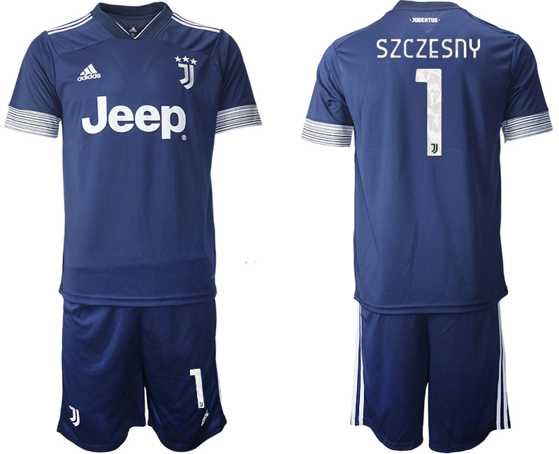 Men 2020-2021 club Juventus away #1 blue Soccer Jerseys->juventus jersey->Soccer Club Jersey